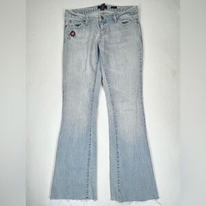 AEROPOSTALE‎ Vintage Women's Stretch Flare Jeans Embroidered Floral Size 5/6 L